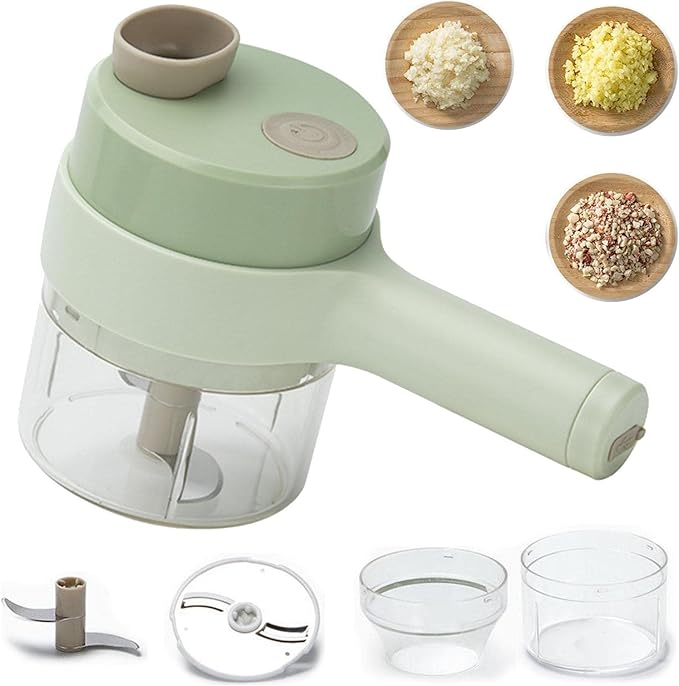 Rechargeable 4 in 1 Electric Vegetable Cutter | قطاعة خضار كهربائية متعددة الوظائف – KSA