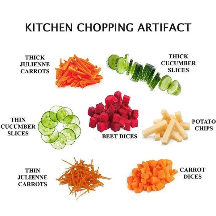 All in One Vegetable Slicer – قطاعة خضار متعددة الوظائف للمطبخ المنزلية