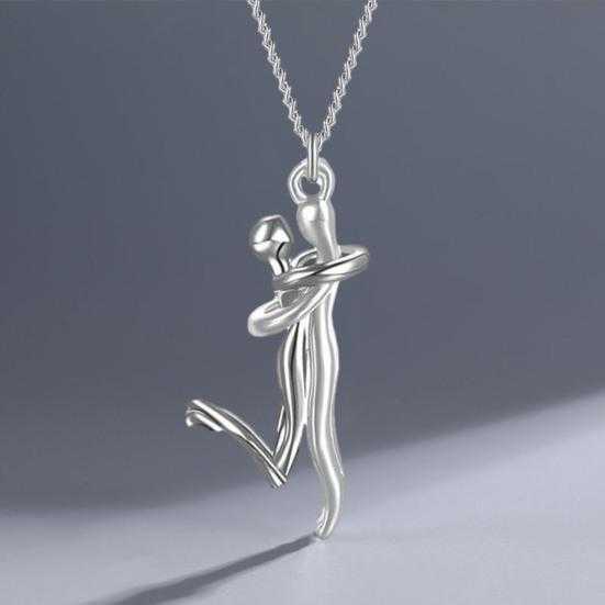 Couple Silver Pendant | قلادة فضية للأزواج – Love Couple Necklace