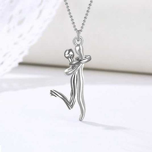 Couple Silver Pendant | قلادة فضية للأزواج – Love Couple Necklace