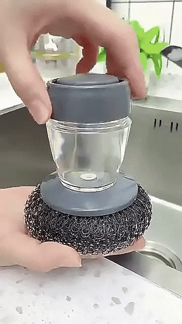 Liquid Adding Pot Washing Brush | فرشاة غسيل الصحون مع موزع سائل