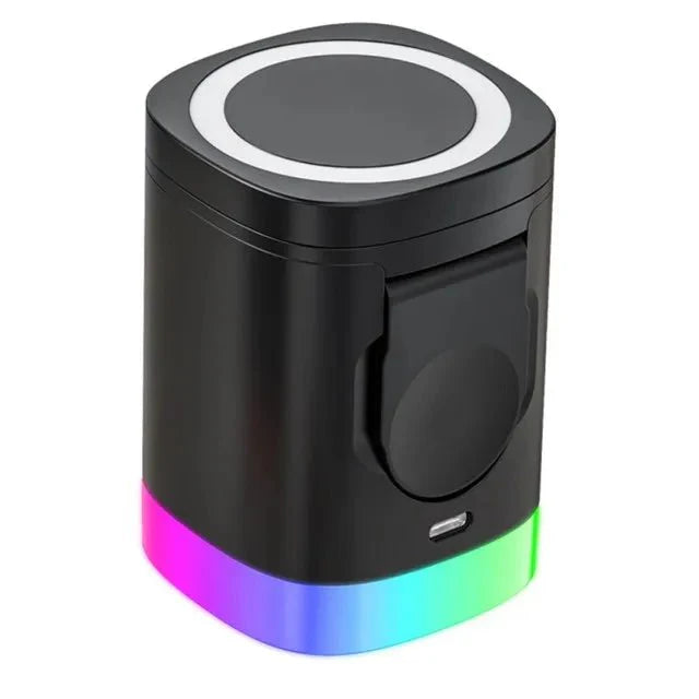 Charger with Foldable Phone Holder | شاحن مع حامل هاتف قابل للطي