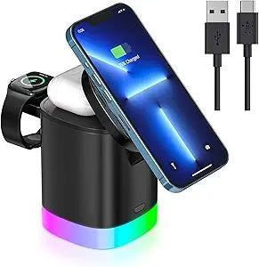 Charger with Foldable Phone Holder | شاحن مع حامل هاتف قابل للطي