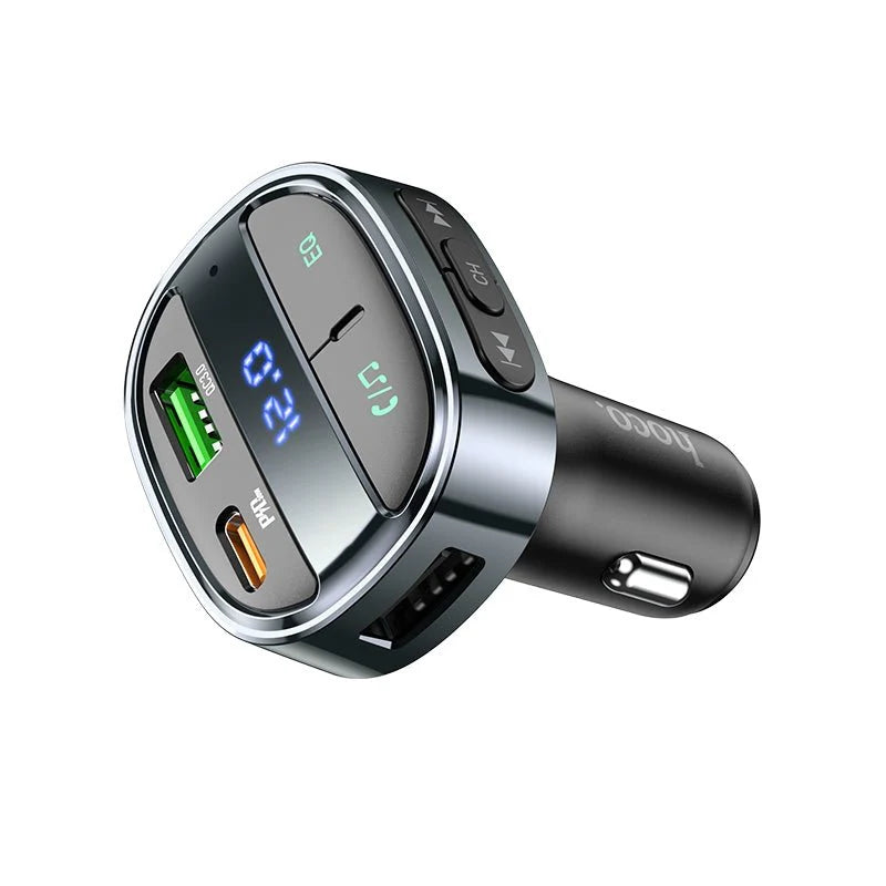 Hoco E70 Car FM Transmitter | ناقل إف إم للسيارة مع شحن